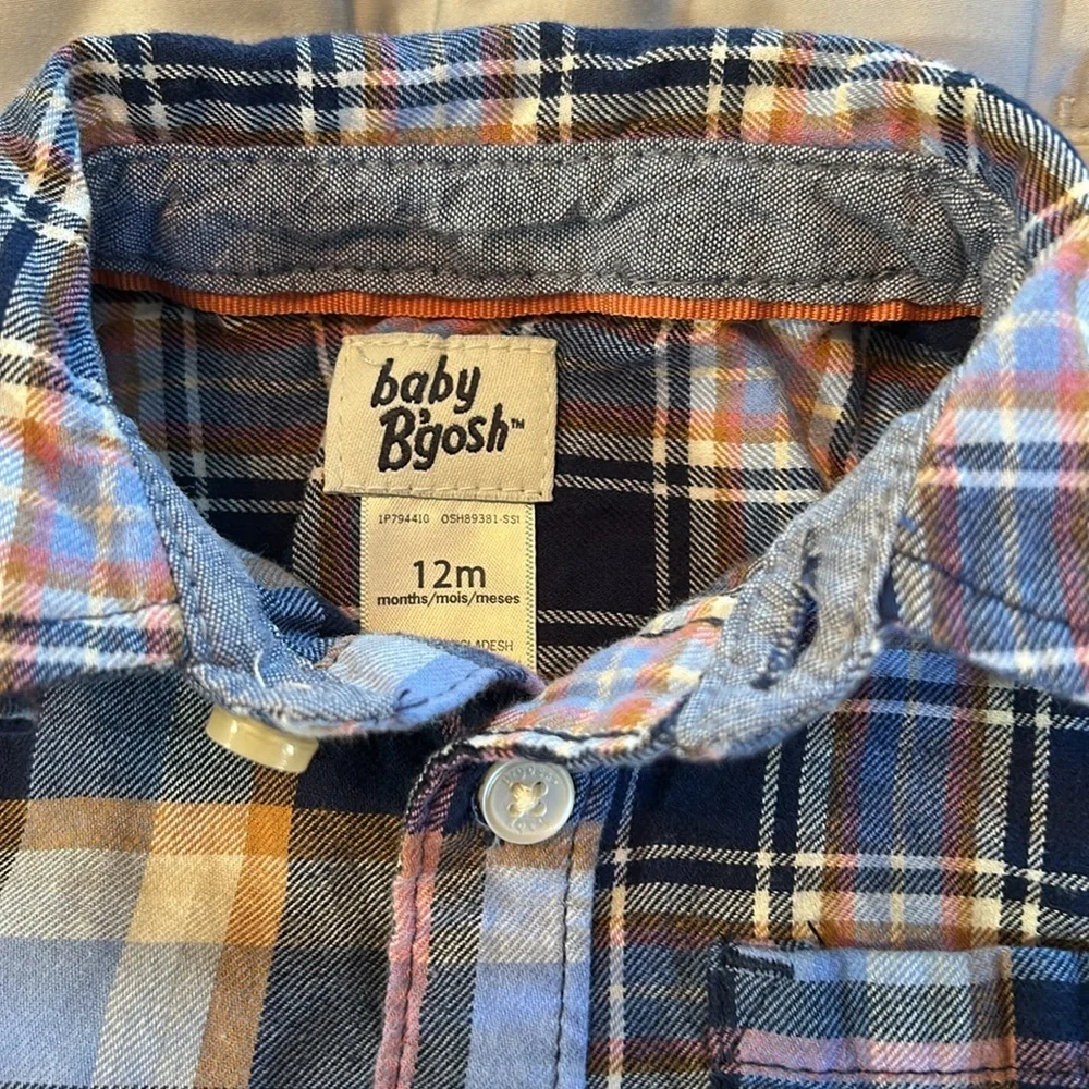 5 for 25$ Plaid Kids one piece button down